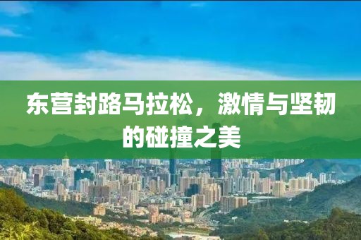 东营封路马拉松，激情与坚韧的碰撞之美