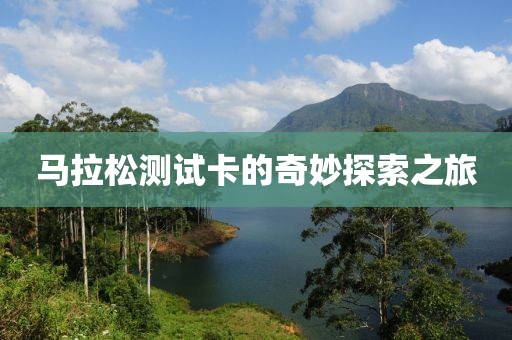 马拉松测试卡的奇妙探索之旅