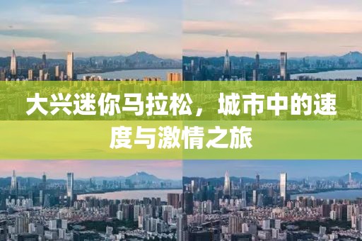 大兴迷你马拉松，城市中的速度与激情之旅