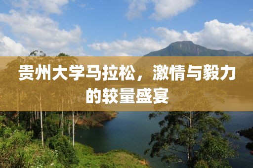 贵州大学马拉松，激情与毅力的较量盛宴
