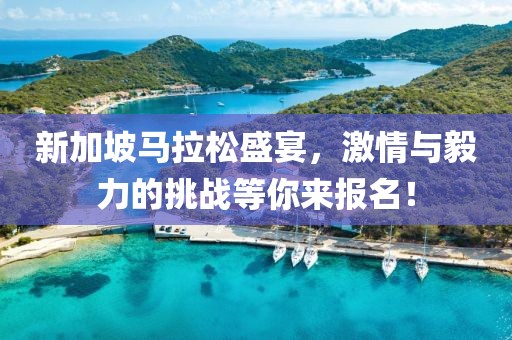 新加坡马拉松盛宴，激情与毅力的挑战等你来报名！