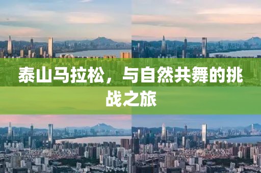 泰山马拉松，与自然共舞的挑战之旅
