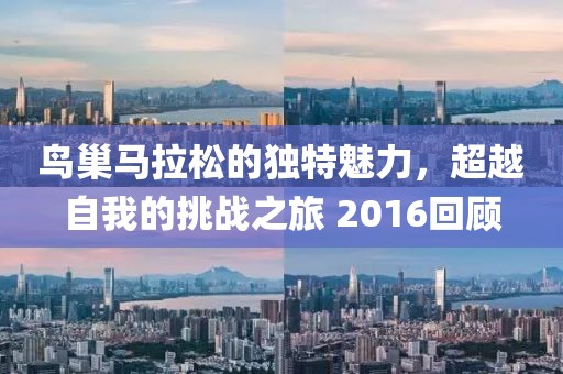 鸟巢马拉松的独特魅力，超越自我的挑战之旅 2016回顾