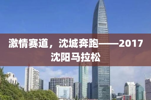 激情赛道，沈城奔跑——2017沈阳马拉松