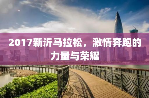 2017新沂马拉松，激情奔跑的力量与荣耀