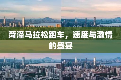 菏泽马拉松跑车，速度与激情的盛宴