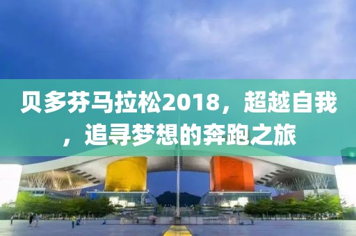 贝多芬马拉松2018，超越自我，追寻梦想的奔跑之旅