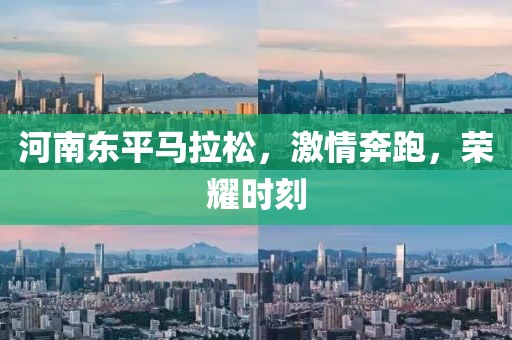 河南东平马拉松，激情奔跑，荣耀时刻