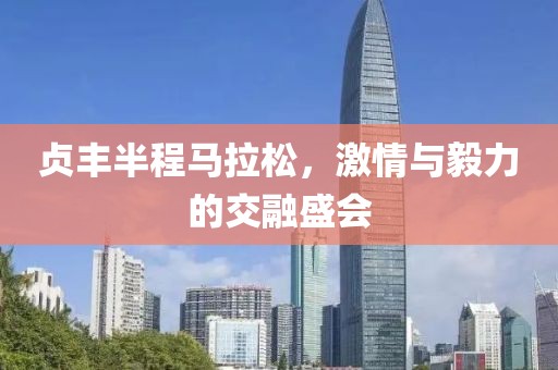贞丰半程马拉松，激情与毅力的交融盛会