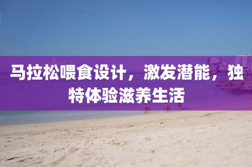 马拉松喂食设计，激发潜能，独特体验滋养生活