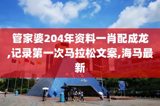 管家婆204年资料一肖配成龙,记录第一次马拉松文案,海马最新