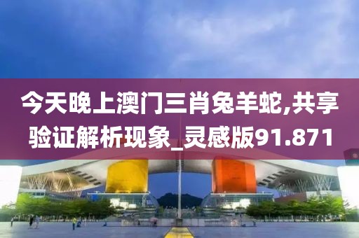 今天晚上澳门三肖兔羊蛇,共享验证解析现象_灵感版91.871