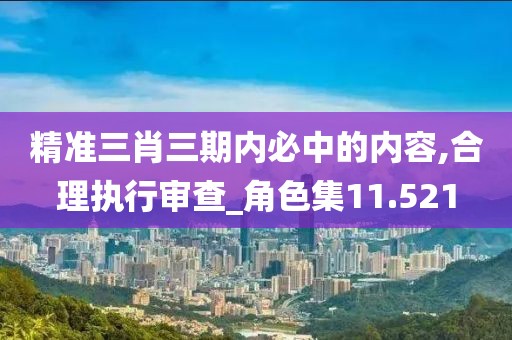 精准三肖三期内必中的内容,合理执行审查_角色集11.521