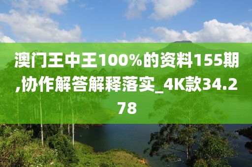 澳门王中王100%的资料155期,协作解答解释落实_4K款34.278