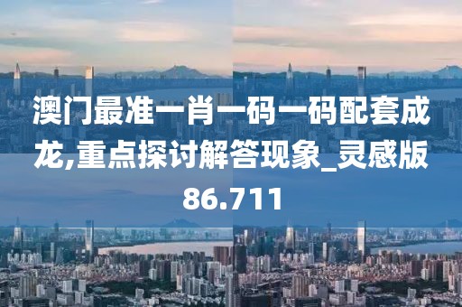 澳门最准一肖一码一码配套成龙,重点探讨解答现象_灵感版86.711