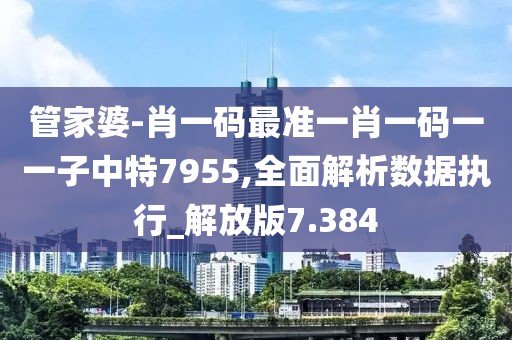 管家婆-肖一码最准一肖一码一一子中特7955,全面解析数据执行_解放版7.384