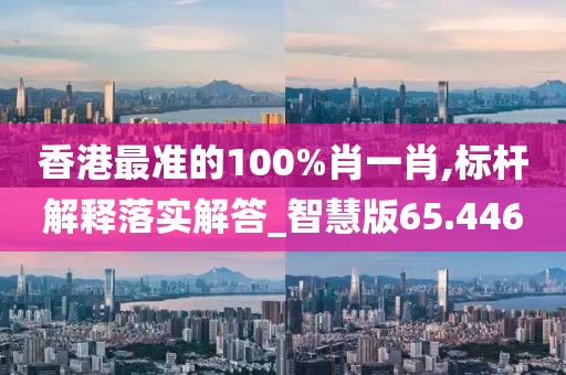 香港最准的100%肖一肖,标杆解释落实解答_智慧版65.446