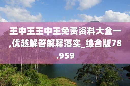 王中王王中王免费资料大全一,优越解答解释落实_综合版78.959