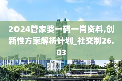 2O24管家婆一码一肖资料,创新性方案解析计划_社交制26.03