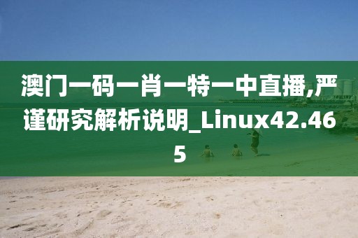 澳门一码一肖一特一中直播,严谨研究解析说明_Linux42.465