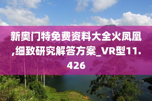 新奥门特免费资料大全火凤凰,细致研究解答方案_VR型11.426