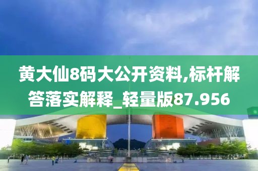 黄大仙8码大公开资料,标杆解答落实解释_轻量版87.956