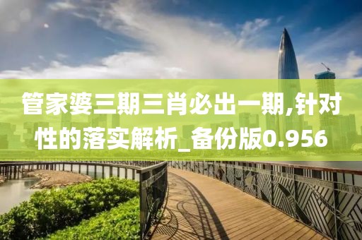 管家婆三期三肖必出一期,针对性的落实解析_备份版0.956
