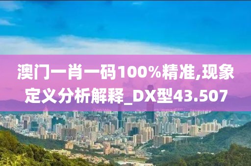 澳门一肖一码100%精准,现象定义分析解释_DX型43.507