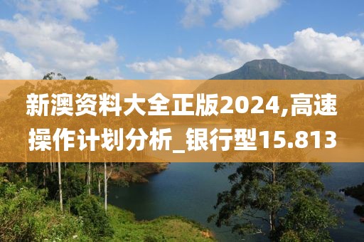 新澳资料大全正版2024,高速操作计划分析_银行型15.813