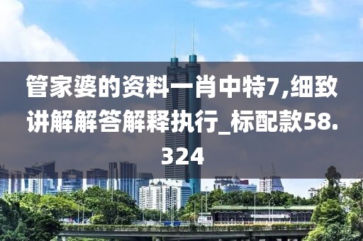 管家婆的资料一肖中特7,细致讲解解答解释执行_标配款58.324