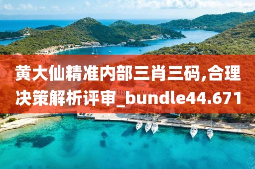 黄大仙精准内部三肖三码,合理决策解析评审_bundle44.671