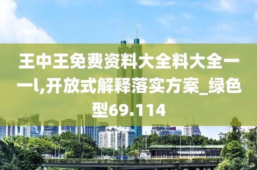 王中王免费资料大全料大全一一l,开放式解释落实方案_绿色型69.114