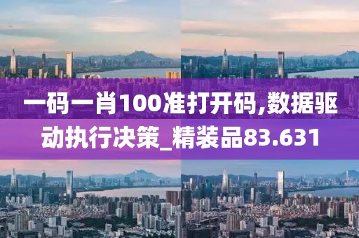 一码一肖100准打开码,数据驱动执行决策_精装品83.631